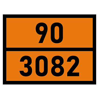 Табличка «Опасный груз 90-3082», Вещество жидкое опасное для окружающей среды, Н.У.К.